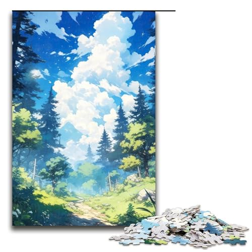 Puzzle für Erwachsene Fantasiewald 1000 Teile Holzpuzzle für Kinder ab 12 Jahren Lernspielzeug 1000 Teile (75 x 50 cm) von ouynngjing