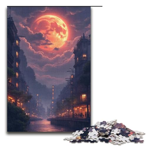 Puzzle für Erwachsene Fantasy Lights 1000 Teile Holzpuzzle für Kinder ab 12 Jahren Heimdekoration 1000 Teile (38 x 26 cm) von ouynngjing