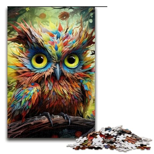 Puzzle für Erwachsene FantasyArtEule 1000 Teile Holzpuzzle für Erwachsene und Kinder ab 12 Jahren Lernspielzeug 1000 Teile (75 x 50 cm) von ouynngjing