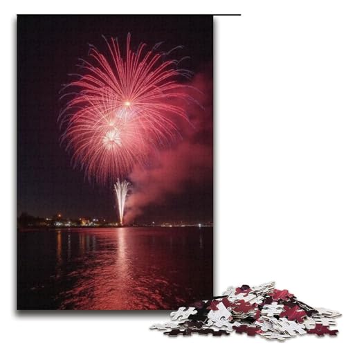 Puzzle für Erwachsene Feuerwerk 1000 Teile Holzpuzzle für Kinder ab 12 Jahren Lernspielzeug 1000 Teile (38 x 26 cm) von ouynngjing