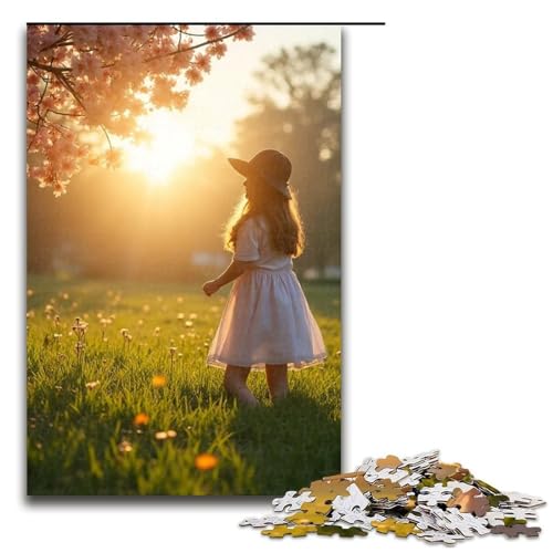 Puzzle für Erwachsene Frühlingsfreude 1000-teiliges Holzpuzzle für Familienspiele 1000 Teile (75 x 50 cm) von ouynngjing