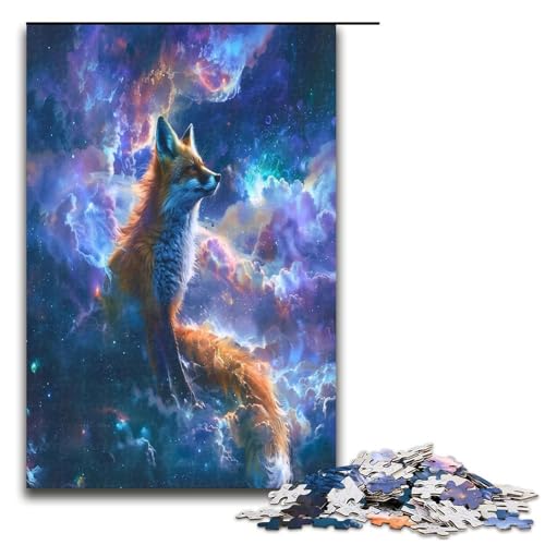 Puzzle für Erwachsene Fuchs 1000 Teile Holzpuzzle für Kinder ab 12 Jahren Heimdekoration 1000 Teile (75 x 50 cm) von ouynngjing