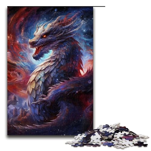 Puzzle für Erwachsene GalaxieDrache 1000 Teile Holzpuzzle für Erwachsene und Kinder ab 12 Jahren Lernspielzeug 1000 Teile (75 x 50 cm) von ouynngjing