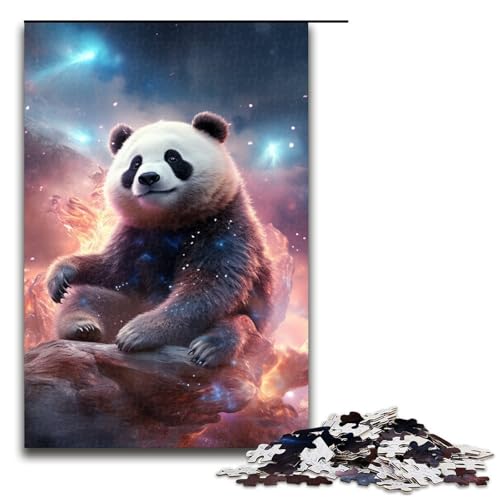Puzzle für Erwachsene Galaxy Panda 1000 Teile Holzpuzzle für Erwachsene und Kinder ab 12 Jahren 1000 Teile (75 x 50 cm) von ouynngjing