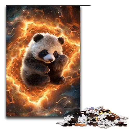 Puzzle für Erwachsene Galaxy Panda 1000teiliges Holzpuzzle für Erwachsene und Kinder ab 12 Jahren 1000 Teile (75 x 50 cm) von ouynngjing
