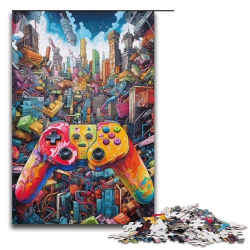Puzzle für Erwachsene Gamecontroller 1000 Teile Holzpuzzle für Erwachsene und Kinder ab 12 Jahren Lernspielzeug 1000 Teile (38 x 26 cm) von ouynngjing