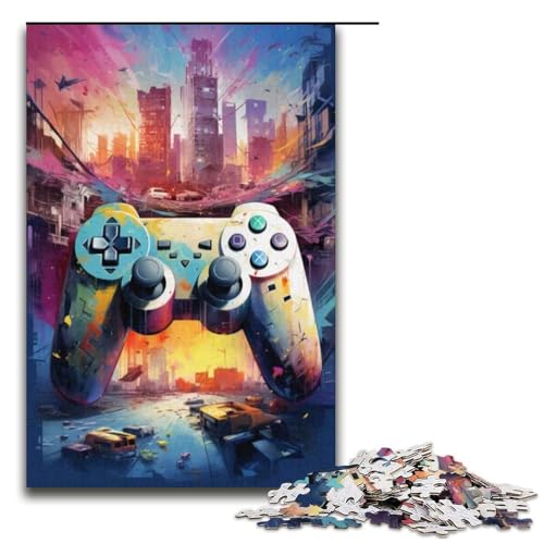 Puzzle für Erwachsene Gamecontroller 1000 Teile Holzpuzzle für Erwachsene und Kinder ab 12 Jahren Lernspielzeug 1000 Teile (38 x 26 cm) von ouynngjing
