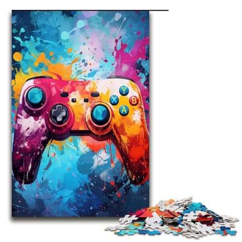 Puzzle für Erwachsene Gamecontroller 1000 teiliges Holzpuzzle für Kinder ab 12 Jahren Lernspielzeug 1000 Teile (75 x 50 cm) von ouynngjing