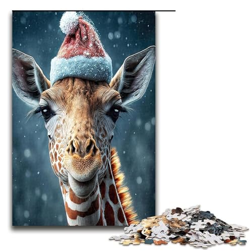 Puzzle für Erwachsene Giraffen 1000 Teile Holzpuzzle für Kinder ab 12 Jahren Heimdekoration 1000 Teile (75 x 50 cm) von ouynngjing