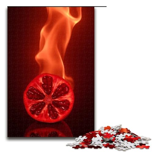 Puzzle für Erwachsene Granatapfel 1000 Teile Holzpuzzle für Erwachsene und Kinder ab 12 Jahren 1000 Teile (75 x 50 cm) von ouynngjing