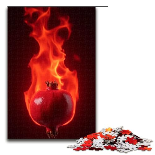 Puzzle für Erwachsene Granatapfel 1000-teiliges Holzpuzzle für Familienspiele 1000 Teile (75 x 50 cm) von ouynngjing