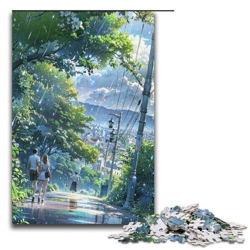 Puzzle für Erwachsene Green Eternity 1000teiliges Holzpuzzle für Kinder ab 12 Jahren Lernspielzeug 1000 Teile (38 x 26 cm) von ouynngjing