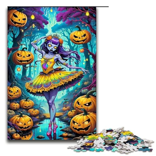 Puzzle für Erwachsene Halloween Ballett 1000 Teile Holzpuzzle für Erwachsene und Kinder ab 12 Jahren 1000 Teile (75 x 50 cm) von ouynngjing