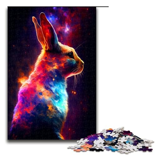 Puzzle für Erwachsene Hase 1000 Teile Holzpuzzle für Erwachsene und Kinder ab 12 Jahren 1000 Teile (75 x 50 cm) von ouynngjing