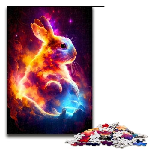 Puzzle für Erwachsene Hase 1000 teiliges Holzpuzzle für Familienspiele 1000 Teile (75 x 50 cm) von ouynngjing