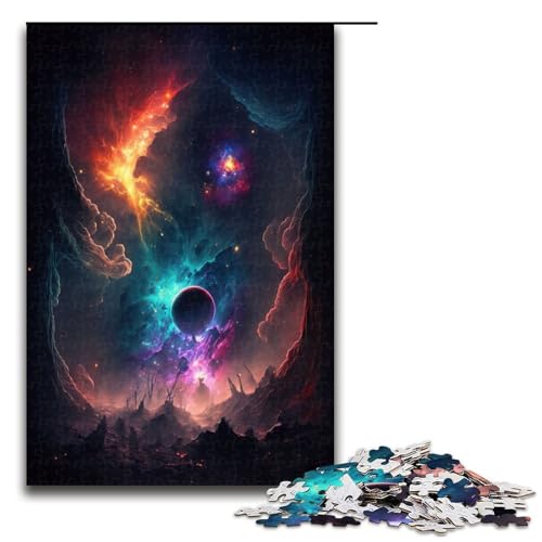 Puzzle für Erwachsene Kollaps der Planeten 1000 teiliges Holzpuzzle für Kinder ab 12 Jahren Lernspielzeug 1000 Teile (75 x 50 cm) von ouynngjing