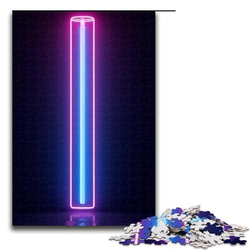 Puzzle für Erwachsene Leuchtstäbe 1000 Teile Holzpuzzle für Erwachsene und Kinder ab 12 Jahren 1000 Teile (75 x 50 cm) von ouynngjing