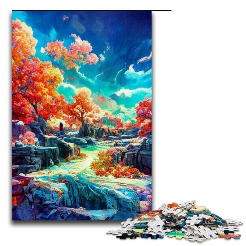 Puzzle für Erwachsene Märchenwald 1000 Teile Holzpuzzle für Kinder ab 12 Jahren Heimdekoration 1000 Teile (75 x 50 cm) von ouynngjing
