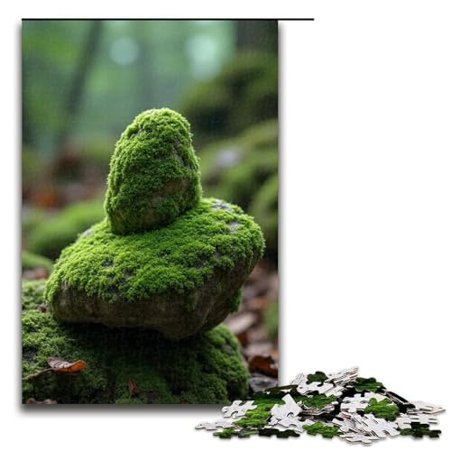 Puzzle für Erwachsene Moosstein 1000 Teile Holzpuzzle für Erwachsene und Kinder ab 12 Jahren 1000 Teile (75 x 50 cm) von ouynngjing