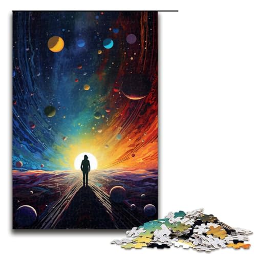 Puzzle für Erwachsene Nachtansicht unter dem Sternenhimmel 1000 Teile tolles Geschenk geeignet für Teenager ab 14 Jahren 1000 Teile (75 x 50 cm) von ouynngjing