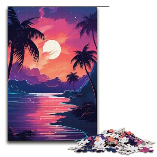 Puzzle für Erwachsene Nachtsommer 1000 Teile Holzpuzzle für Erwachsene und Kinder ab 12 Jahren 1000 Teile (38 x 26 cm) von ouynngjing