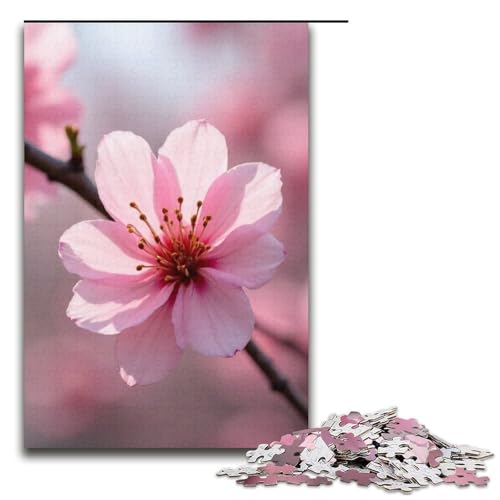 Puzzle für Erwachsene Pfirsichblüte 1000 Teile Holzpuzzle für Kinder ab 12 Jahren Lernspielzeug 1000 Teile (38 x 26 cm) von ouynngjing