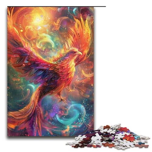 Puzzle für Erwachsene Phoenix 1000teiliges Holzpuzzle für Kinder ab 12 Jahren Lernspielzeug 1000 Teile (75 x 50 cm) von ouynngjing