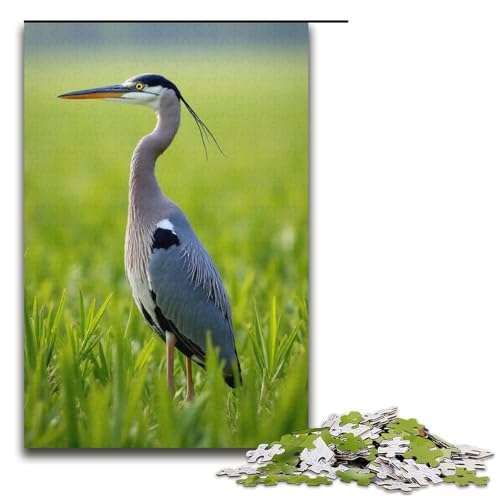 Puzzle für Erwachsene Reisfeldreiher 1000 Teile Holzpuzzle für Erwachsene und Kinder ab 12 Jahren Lernspielzeug 1000 Teile (38 x 26 cm) von ouynngjing