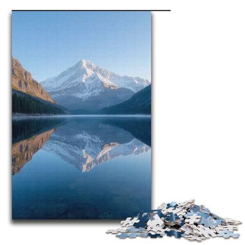 Puzzle für Erwachsene Salt Lake Mirror 1000 Teile Holzpuzzle für Erwachsene und Kinder ab 12 Jahren 1000 Teile (38 x 26 cm) von ouynngjing