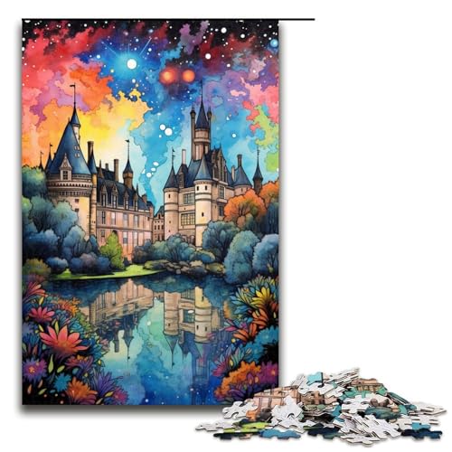 Puzzle für Erwachsene Schlösser der Loire 1000 Teile Holzpuzzle für Kinder ab 12 Jahren Lernspielzeug 1000 Teile (75 x 50 cm) von ouynngjing