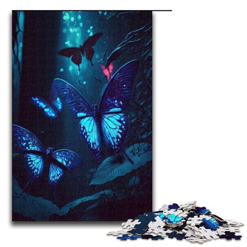 Puzzle für Erwachsene Schmetterling 1000 Teile Holzpuzzle für Kinder ab 12 Jahren Lernspielzeug 1000 Teile (75 x 50 cm) von ouynngjing