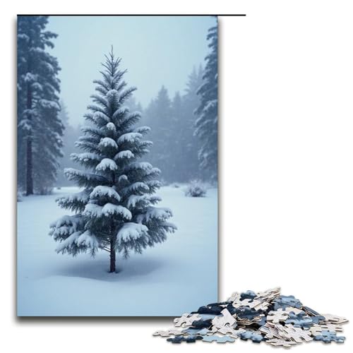 Puzzle für Erwachsene Schnee 1000 Teile Holzpuzzle für Kinder ab 12 Jahren Heimdekoration 1000 Teile (75 x 50 cm) von ouynngjing
