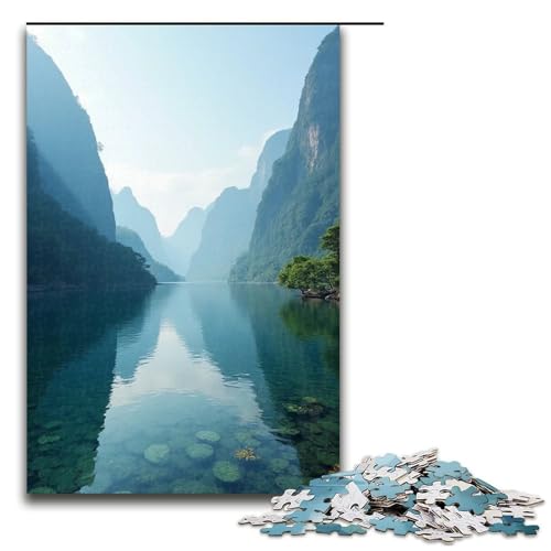 Puzzle für Erwachsene See 1000-teiliges Holzpuzzle für Kinder ab 12 Jahren Lernspielzeug 1000 Teile (75 x 50 cm) von ouynngjing