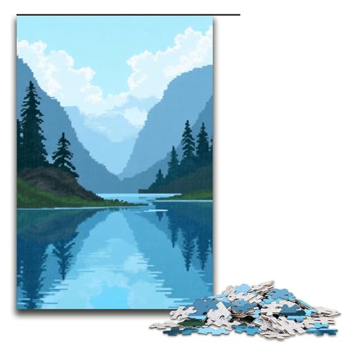 Puzzle für Erwachsene See-Level 1000 Teile Holzpuzzle für Erwachsene und Kinder ab 12 Jahren 1000 Teile (75 x 50 cm) von ouynngjing