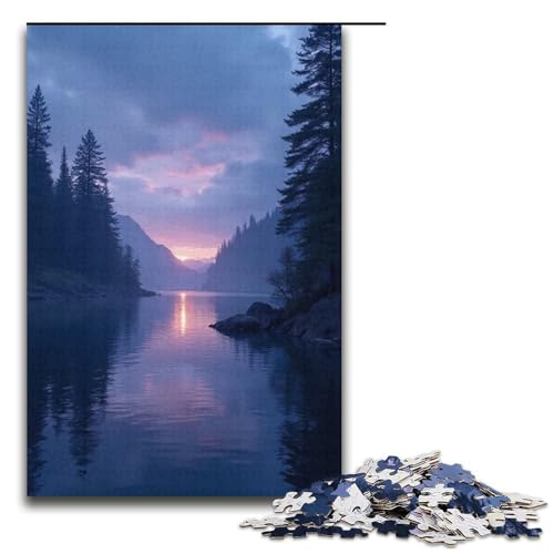 Puzzle für Erwachsene Seelicht 1000 Teile Holzpuzzle für Kinder ab 12 Jahren Lernspielzeug 1000 Teile (38 x 26 cm) von ouynngjing