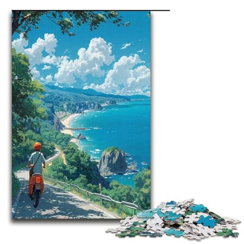 Puzzle für Erwachsene Sommerlandschaft 1000 teiliges Holzpuzzle für Erwachsene und Kinder ab 12 Jahren 1000 Teile (75 x 50 cm) von ouynngjing