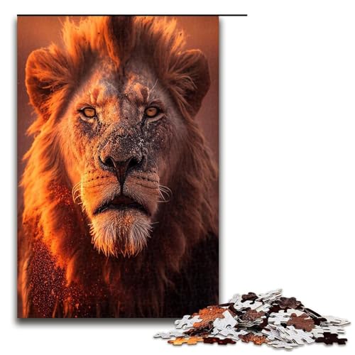Puzzle für Erwachsene Sonnenuntergangslöwen 1000 teiliges Holzpuzzle für Kinder ab 12 Jahren Heimdekoration 1000 Teile (75 x 50 cm) von ouynngjing