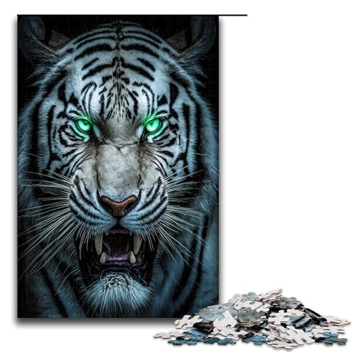 Puzzle für Erwachsene Storm Tigers 1000 teiliges Holzpuzzle für Kinder ab 12 Jahren Heimdekoration 1000 Teile (75 x 50 cm) von ouynngjing