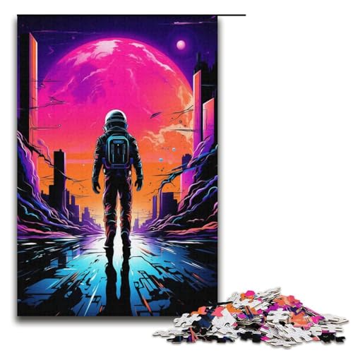 Puzzle für Erwachsene TraumAstronauten 1000teiliges Holzpuzzle für Kinder ab 12 Jahren Heimdekoration 1000 Teile (38 x 26 cm) von ouynngjing