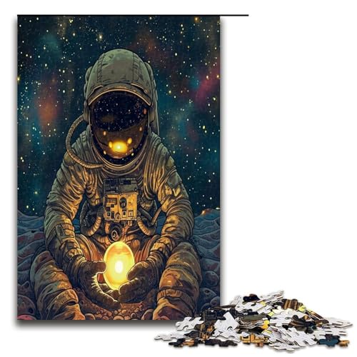 Puzzle für Erwachsene Weltraumastronaut 1000 teiliges Holzpuzzle für Familienspiele 1000 Teile (75 x 50 cm) von ouynngjing