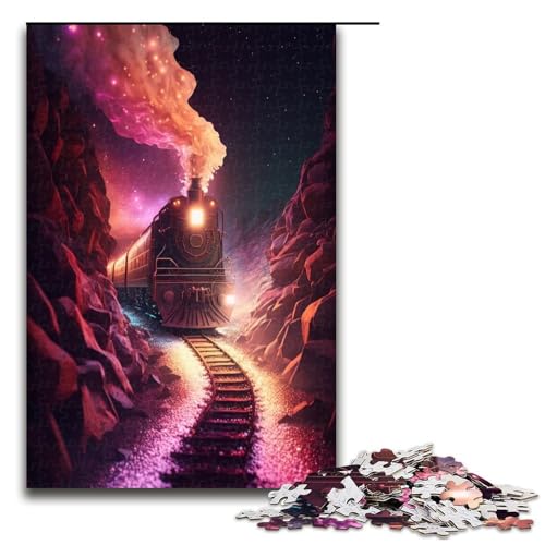 Puzzle für Erwachsene Weltraumzug 1000 Teile Holzpuzzle für Kinder ab 12 Jahren anspruchsvolles Spiel 1000 Teile (75 x 50 cm) von ouynngjing
