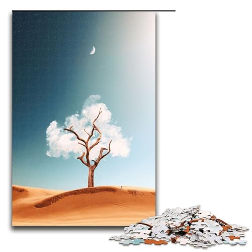 Puzzle für Erwachsene Wolkenbaum 1000 Teile Holzpuzzle für Erwachsene und Kinder ab 12 Jahren 1000 Teile (75 x 50 cm) von ouynngjing
