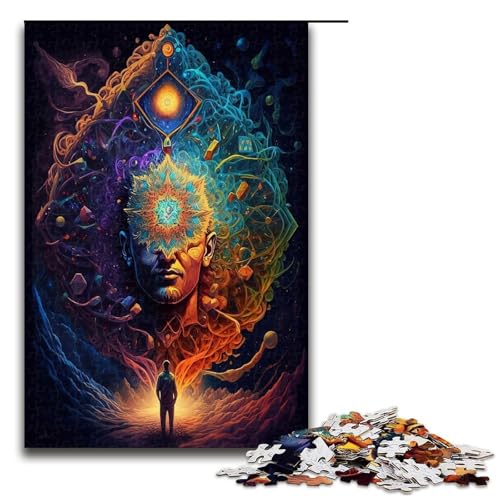 Puzzle für Erwachsene Zauberer 1000 Teile Holzpuzzle für Kinder ab 12 Jahren Heimdekoration 1000 Teile (75 x 50 cm) von ouynngjing