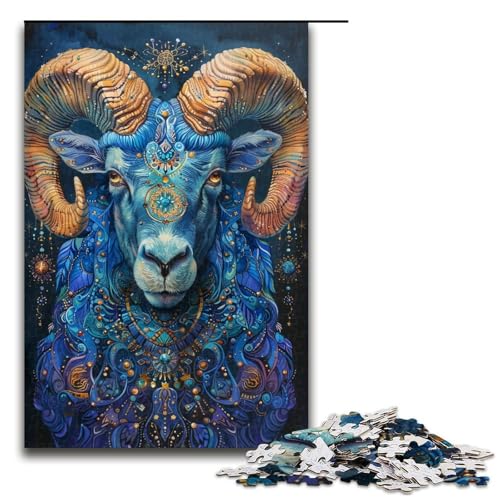 Puzzle für Erwachsene buntes Schaf 1000 Teile Holzpuzzle für Kinder ab 12 Jahren Lernspielzeug 1000 Teile (75 x 50 cm) von ouynngjing