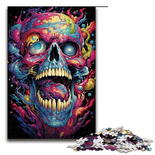 Puzzle für Erwachsene farbenfroher Fantasy-Dämon 1000-teiliges Holzpuzzle für Kinder ab 12 Jahren Lernspielzeug 1000 Teile (75 x 50 cm) von ouynngjing