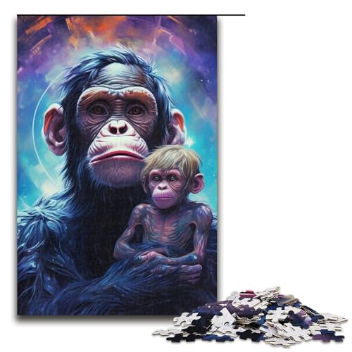 Puzzle für Erwachsene farbenfroher Kunstaffe 1000teiliges Holzpuzzle für Familienspiele 1000 Teile (75 x 50 cm) von ouynngjing