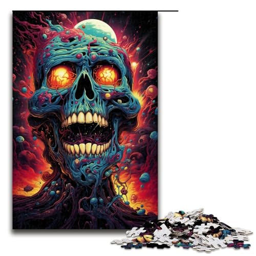 Puzzle für Erwachsene farbenfrohes psychedelisches Galaxie-Monster-Puzzle 1000 Teile Holzpuzzle für Kinder ab 12 Jahren anspruchsvolles Spiel 1000 Teile (75 x 50 cm) von ouynngjing