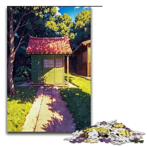 Puzzle für Erwachsene im japanischen Stil 1000 Teile Holzpuzzle für Kinder ab 12 Jahren anspruchsvolles Spiel 1000 Teile (75 x 50 cm) von ouynngjing