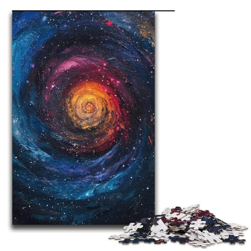 Puzzle für Erwachsene kosmisches schwarzes Loch 1000 Teile Holzpuzzle für Erwachsene und Kinder ab 12 Jahren Lernspielzeug 1000 Teile (38 x 26 cm) von ouynngjing