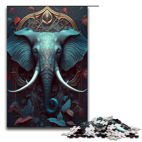 Puzzle für Erwachsene mit 1000 Teilen, Elefanten-Verzaubertes Familien-Spaß-Puzzle mit passendem Poster und Quizblatt, 1000 Teile Puzzle für Erwachsene mit 1000 Teilen, Elefanten-Verzaubertes Familien-Spaß-Puzzle mit passendem Poster und Quizblatt, 1000 Teile von ouynngjing